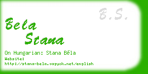 bela stana business card
